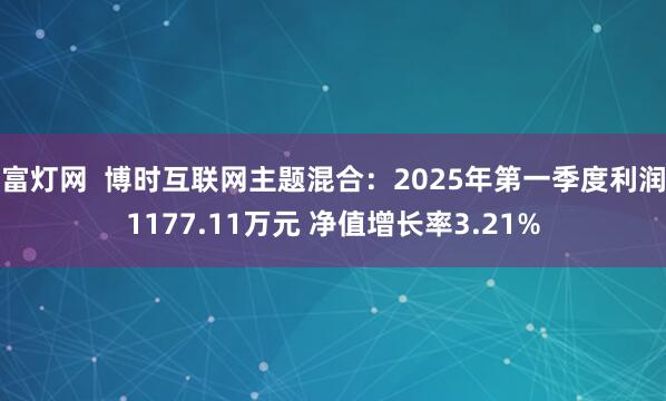 富灯网  博时互联网主题混合：2025年第一季度利润1177.11万元 净值增长率3.21%